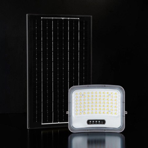 LED FLOODLIGHT WITH SOLAR PANEL 12W BLACK 3IN1 IP65