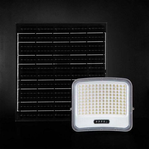 LED FLOODLIGHT WITH SOLAR PANEL 25W BLACK 3IN1 IP65