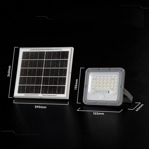 LED FLOODLIGHT WITH SOLAR PANEL & PIR SENSOR REMOVABLE LIGHT ENGINE 6000K 150LM/W IP65