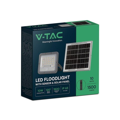 LED FLOODLIGHT WITH SOLAR PANEL & PIR SENSOR REMOVABLE LIGHT ENGINE 6000K 150LM/W IP65