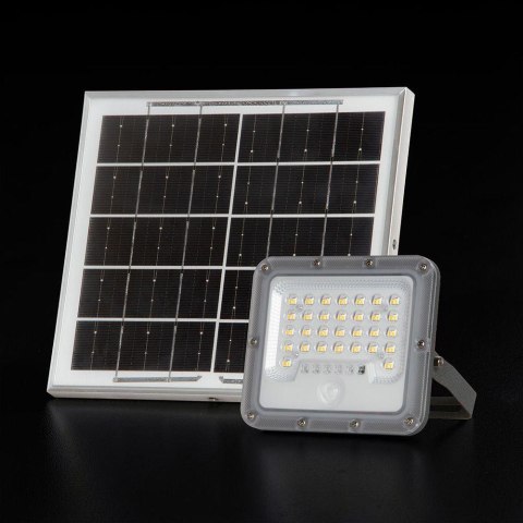 LED FLOODLIGHT WITH SOLAR PANEL & PIR SENSOR REMOVABLE LIGHT ENGINE 6000K 150LM/W IP65