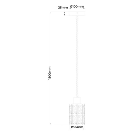 Light Prestige Lira 1 wisząca złota