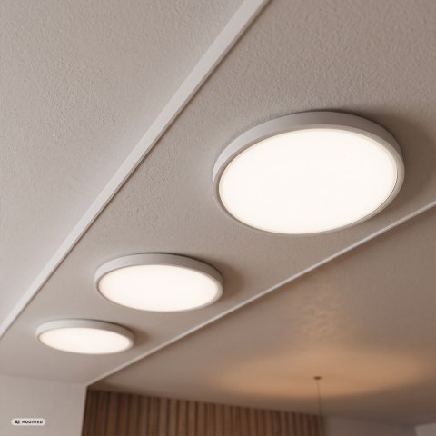 Plafon BODRUM okrągły OY-03 40cm 40W CCT IP44 biały