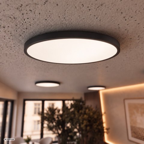 Plafon BODRUM okrągły OY-03 40cm 40W CCT IP44 czarny