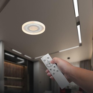 2X40W LED DECORATIVE CEILING LAMP RF REMOTE CONTROL 3IN1 DIMMABLE WHITE