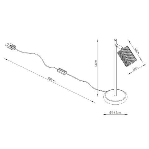 Sollux Lighting Lampa biurkowa RAYO błękitna