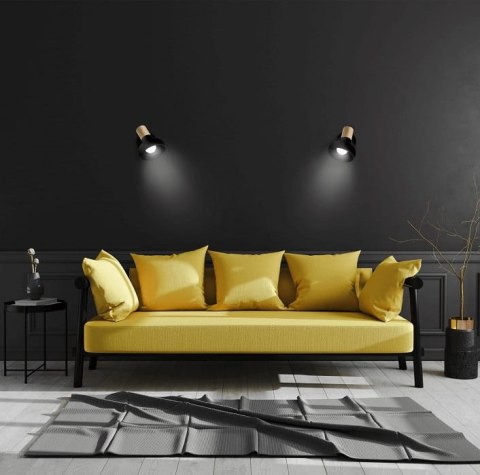 Kinkiet Arezzo 1xE14 czarny LP-1420/1W BK