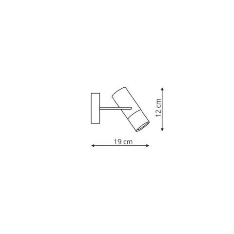 Light Prestige Lampa ścienna Kinkiet Bovino 1xGU10 czarny LP-1111/1W