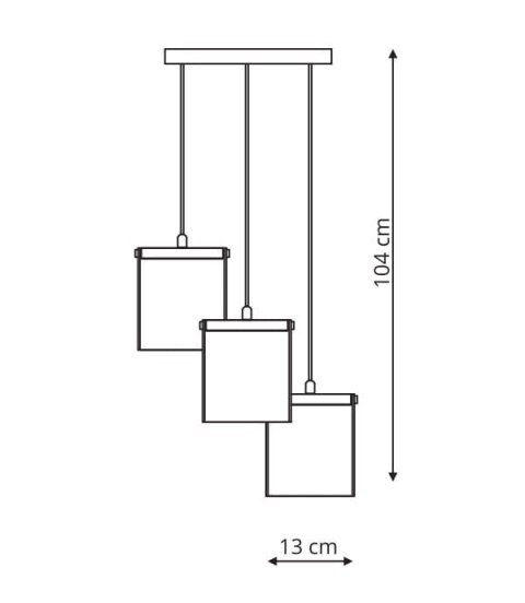 Lampa wisząca Cantos 3xLED transparentna LP-1114/3C