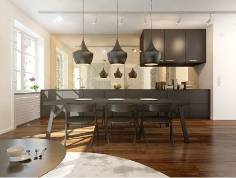 Lampa wisząca Caselle 1xE27 czarna LP-42013/1P CZARNY