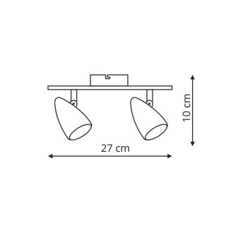 Lampa ścienna sufitowa Cortino 2 kinkiet LP-2638/2W