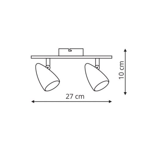 Lampa ścienna sufitowa Cortino 2 kinkiet LP-2638/2W