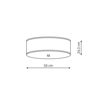 Girona plafon szary 50cm LP-2190/3C-50 GRY