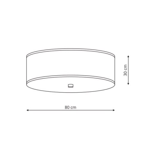 Plafon Girona 80cm 6xE27 szary LP-2190/6C-80 GRY Light Prestige