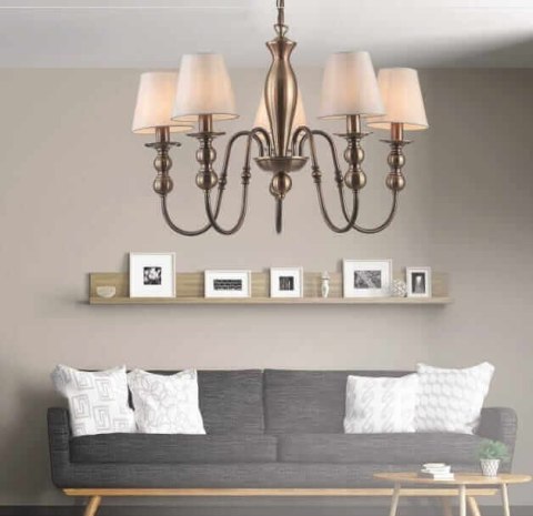 Lampa wisząca Grado 5xE14 patyna LP-888/5P