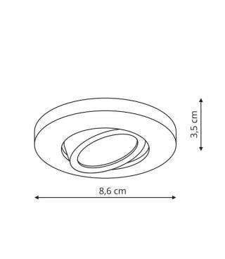 Oczko podtynkowe Lagos ruchome białe IP20