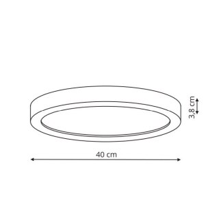 Plafon Loria oprawa natynkowa duża 1xLED biały LP-2526/1C-40 WH