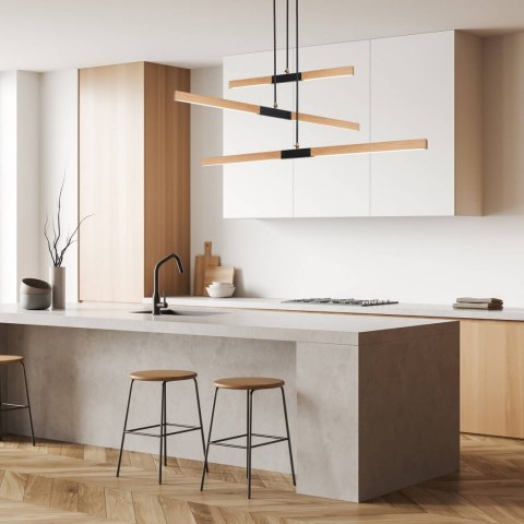 Lampa wisząca Lugano drewno LED 3000K Light Prestige