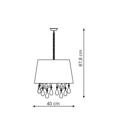 Lampa wisząca Mona 3xE14 srebrna LP-5005/3P srebrna