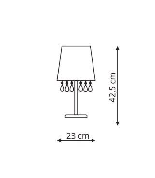 Lampa stołowa Mona mała 1xE27 czarna LP-5005/1TS