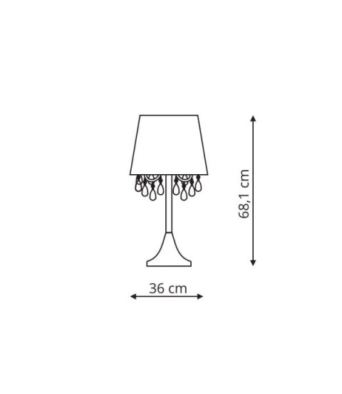 Mona lampa biurkowa srebrna LP-5005/1T