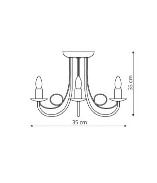 Lampa wisząca Perła 3xE14 biała LP-020/3P white