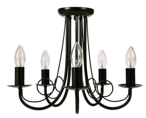 Żyrandol Perła 5 lampa wisząca czarna LP-020/5P black