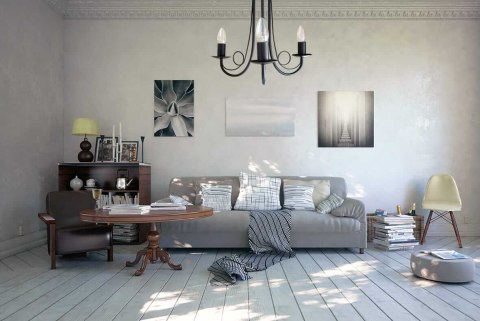 Żyrandol Perła 5 lampa wisząca czarna LP-020/5P black