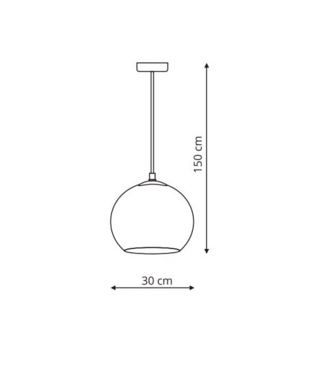 Lampa wisząca RAME 1xE27 miedziana LP-2014/1P duża