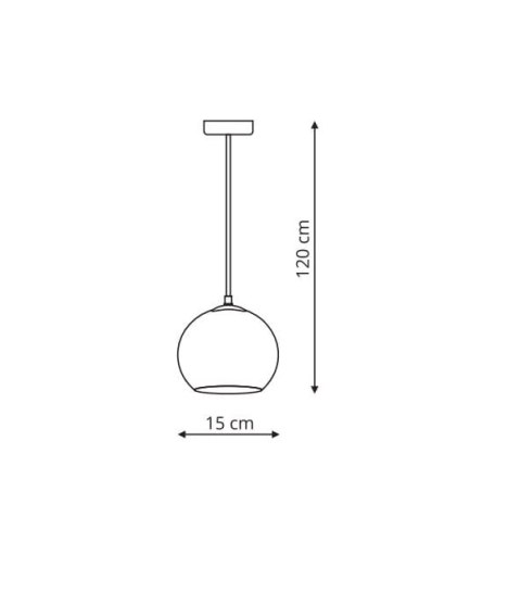 Lampa wisząca RAME 1xE14 miedziana LP-2014/1P mała