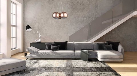 Lampa wisząca RAME 1xE14 miedziana LP-2014/1P mała