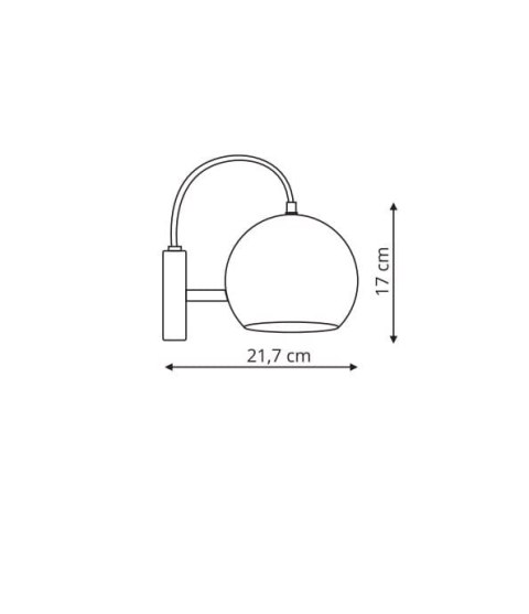 Kinkiet Rame 1xE14 miedziana LP-2014/1W