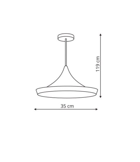 Lampa wisząca Sona 1xE27 czarna LP-42012/1P