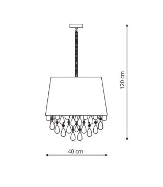 Lampa wisząca Vigo 2xE27 czarna LP-0412/1P BK