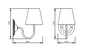 Kinkiet Werona 1xE14 biała LP-88439/1W