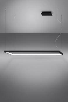 Sollux Lampa Żyrandol TUULA L czarny LED 4000K