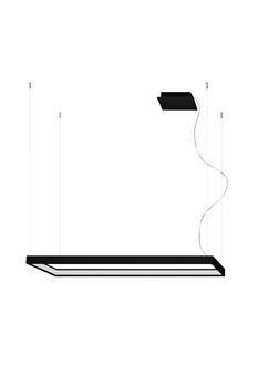 Sollux Lampa Żyrandol TUULA M czarny LED 4000K