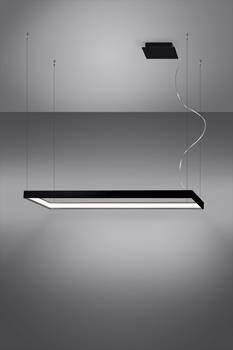 Sollux Lampa Żyrandol TUULA M czarny LED 4000K