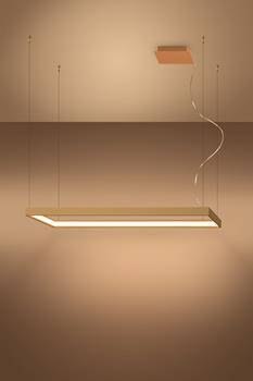 Sollux Lampa Żyrandol TUULA M złoty LED 3000K