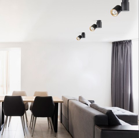 Reflektor Boston 1xGU10 biało/złoty LP-741/1W WH/GD