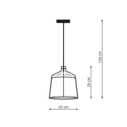 Lampa wisząca Dritto biała 1xE27 Light Prestige