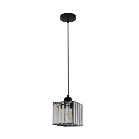 Lampa wisząca Galactico linia 1xE27 czarna/transparentna LP-2383/1P