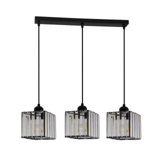 Lampa wisząca Galactico linia 3xE27 czarna/transparentna LP-2383/3L