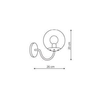 Kinkiet Hook 1xE27 czarna LP-125/1W BK