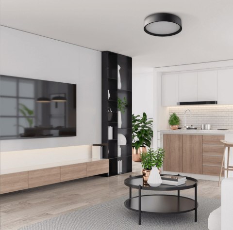 Plafon Hudson 1xLED czarna LP-043/1C BK