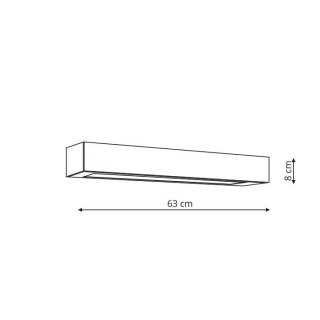 Lampa sufitowa Ibros średnia 3000K 1xLED czarna IP44 LP-7001/1C BK-63 18/3