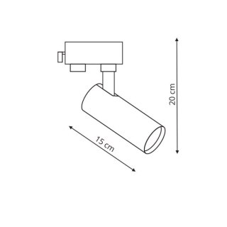 Reflektor do szynoprzewodów Ice 3F czarny 1xGU10 Light Prestige