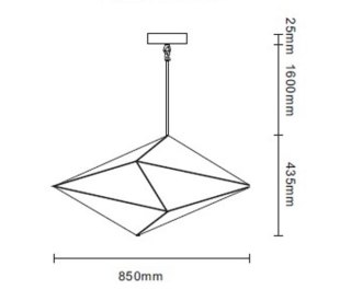Lampa wisząca Konstelacja pozioma 7xG9 czarna LP-056/1P BK