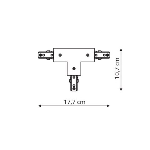 Łącznik T 3 fazy czarny LP-553/3F BK