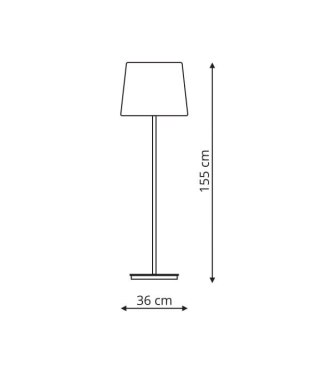 Lampa stojąca Marbella 1xE27 czarna LP-332/1F BK